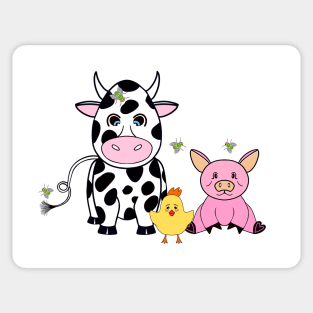 FARM Life - Cute Farm Animals Art Sticker